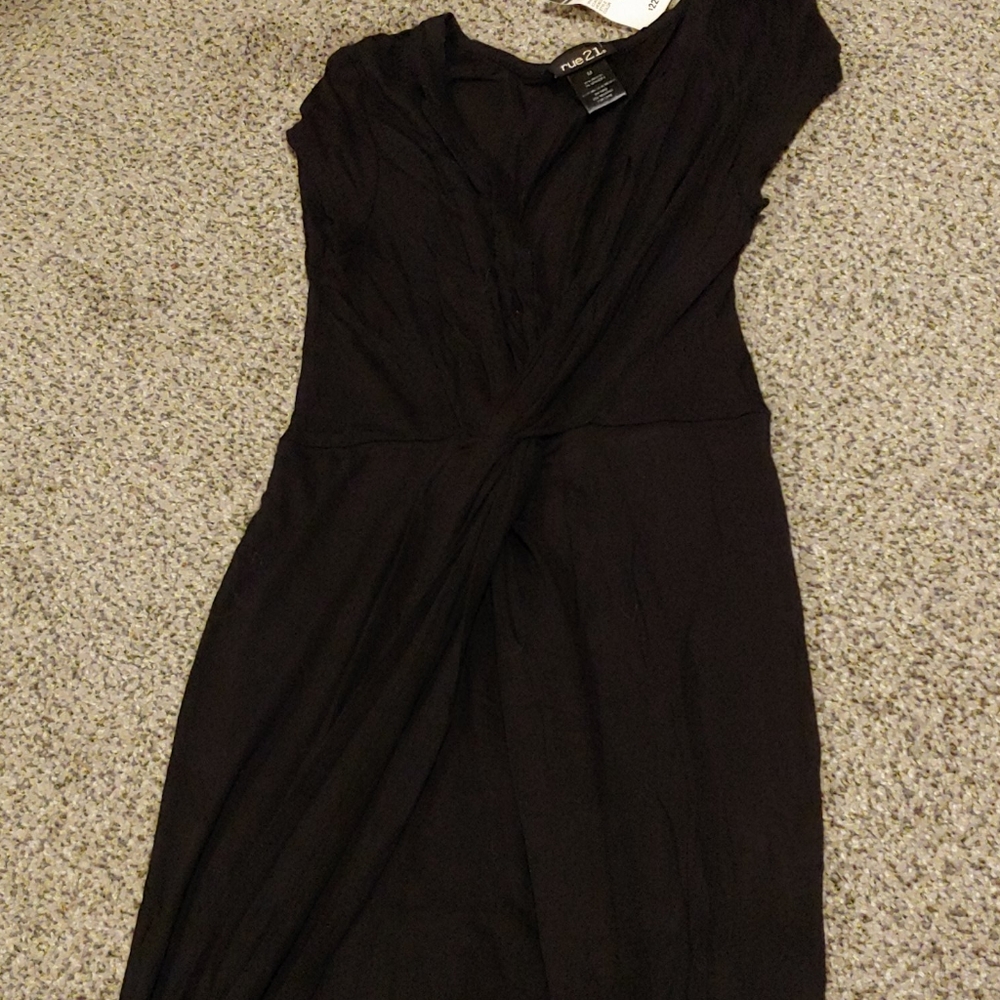 Black high low dress